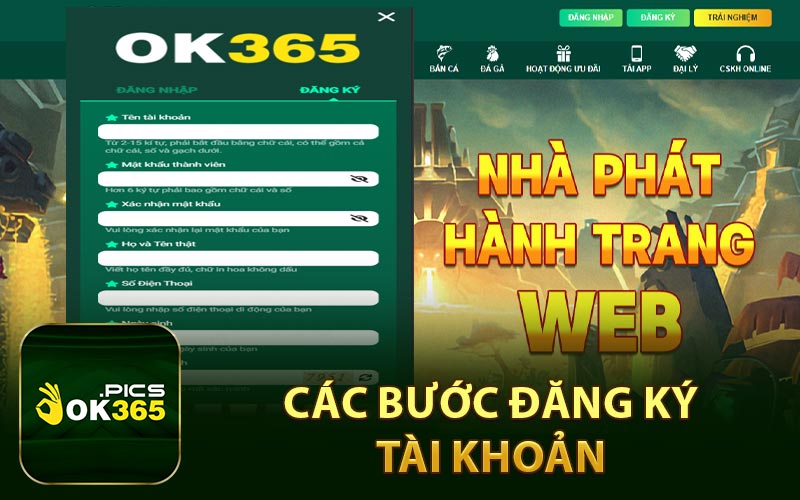 Các bước đăng ký tài khoản